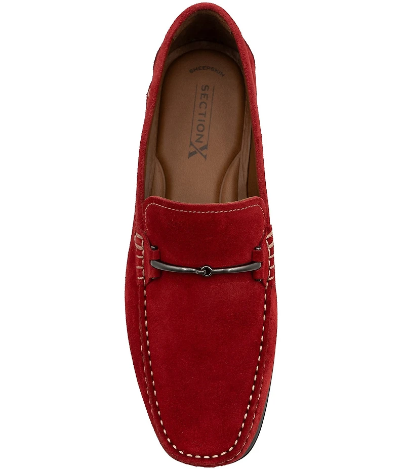 Section X Men's Darion Suede Bit Buckle Loafers