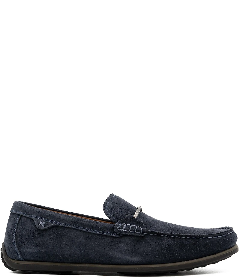 Section X Men's Darion Suede Bit Buckle Loafers