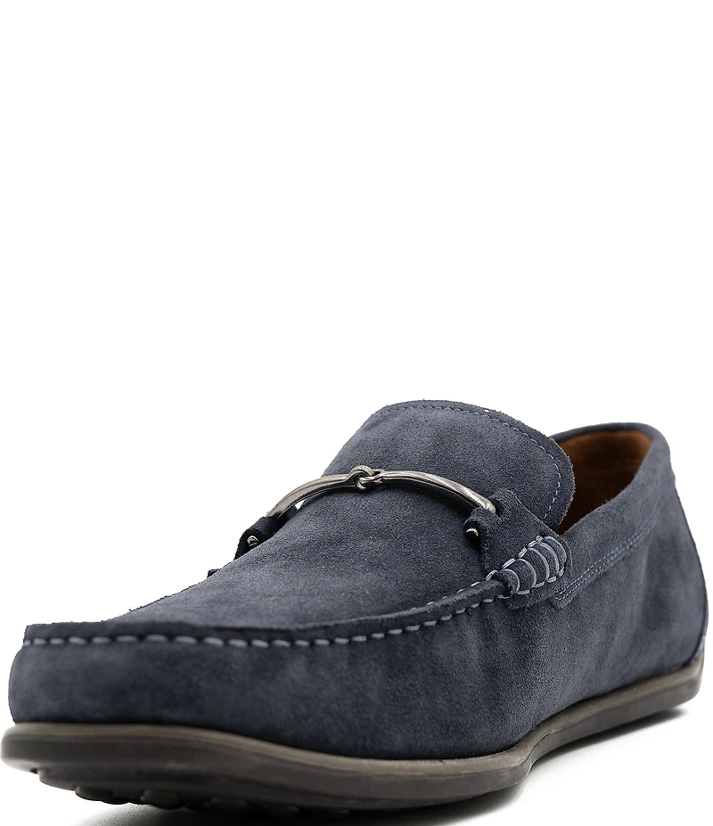 Section X Men's Darion Suede Bit Buckle Loafers