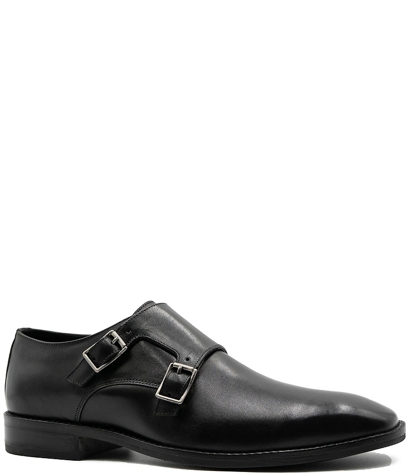 Section X Men's Jeremiah Leather Double Monk Strap Oxfords