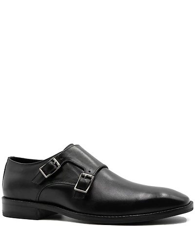 Section X Men's Jeremiah Leather Double Monk Strap Oxfords