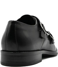 Section X Men's Jeremiah Leather Double Monk Strap Oxfords