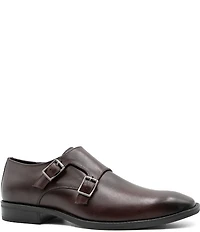 Section X Men's Jeremiah Leather Double Monk Strap Oxfords