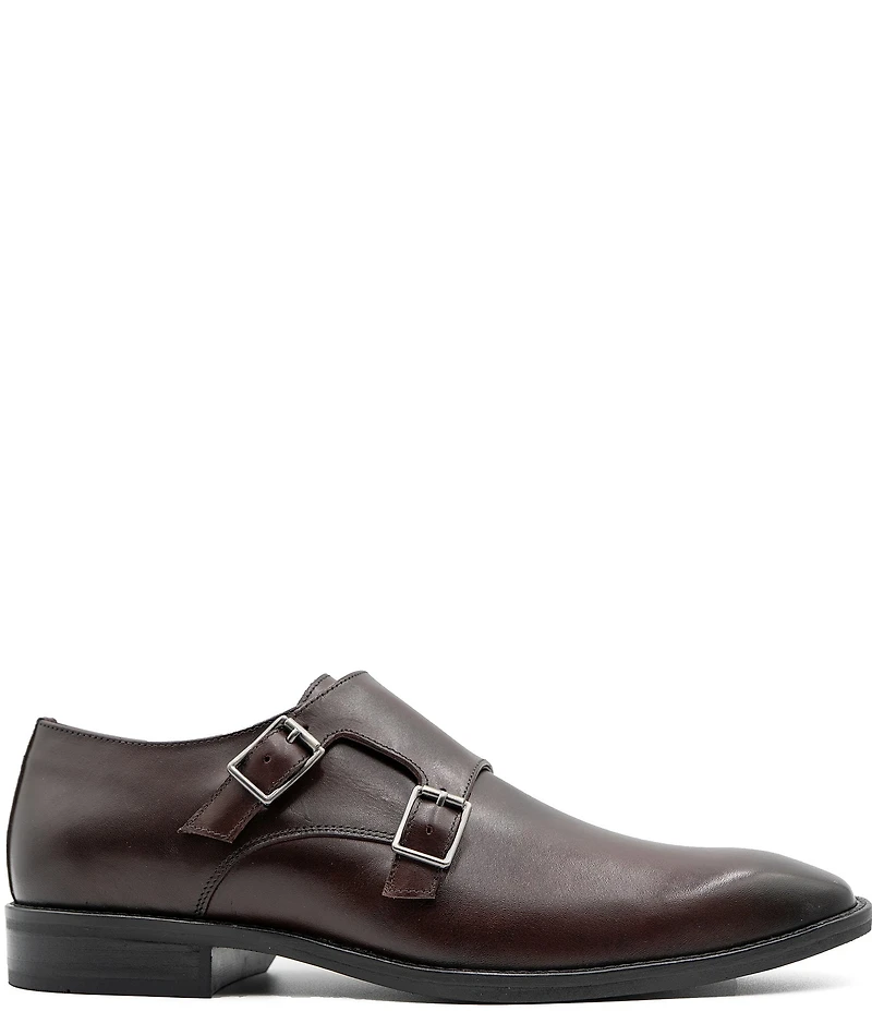 Section X Men's Jeremiah Leather Double Monk Strap Oxfords