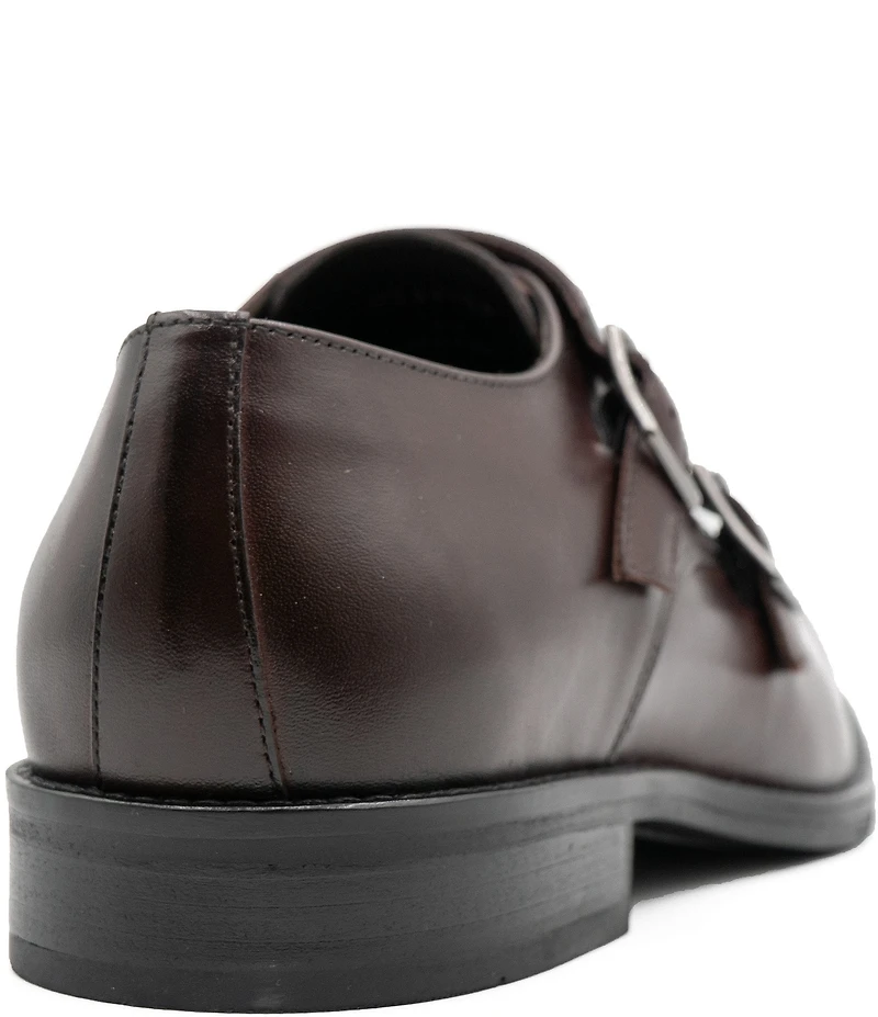Section X Men's Jeremiah Leather Double Monk Strap Oxfords