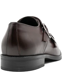 Section X Men's Jeremiah Leather Double Monk Strap Oxfords
