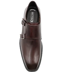 Section X Men's Jeremiah Leather Double Monk Strap Oxfords