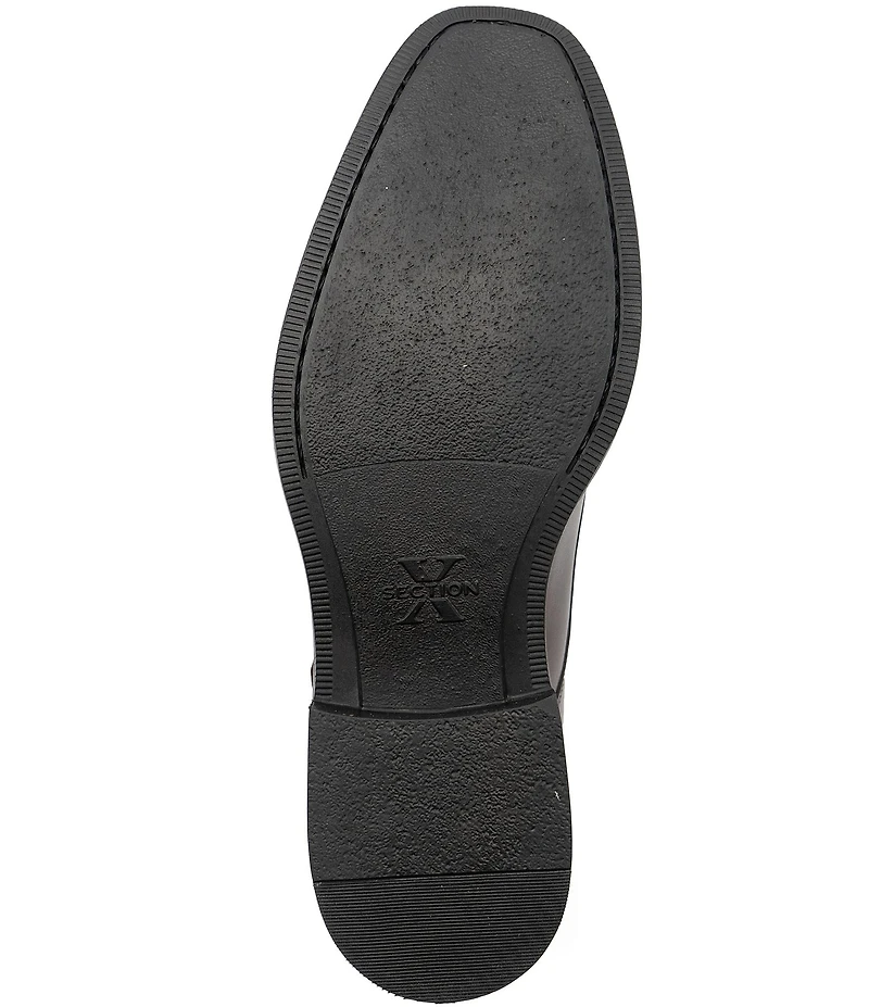 Section X Men's Jeremiah Leather Double Monk Strap Oxfords