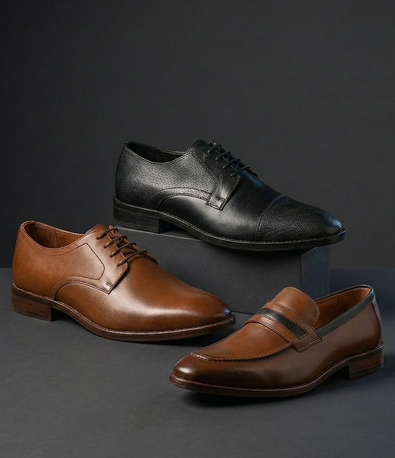 Section X Men's Jeremiah Leather Dress Penny Loafers