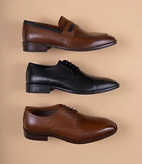 Section X Men's Jeremiah Leather Dress Penny Loafers