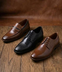 Section X Men's Jeremiah Leather Dress Penny Loafers