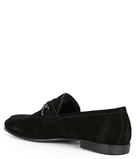 Section X Men's Saint Braid Bit Buckle Venetian Suede Dress Shoes