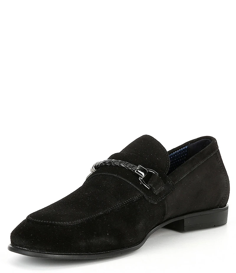 Section X Men's Saint Braid Bit Buckle Venetian Suede Dress Shoes