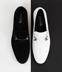 Section X Men's Saint Braid Bit Buckle Venetian Suede Dress Shoes