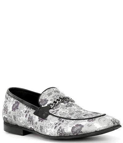 Section X Men's Saint Chain Hardware Venetian Dress Loafers