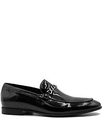 Section X Men's Saint Patent Leather Chain Hardware Dress Venetian Loafers