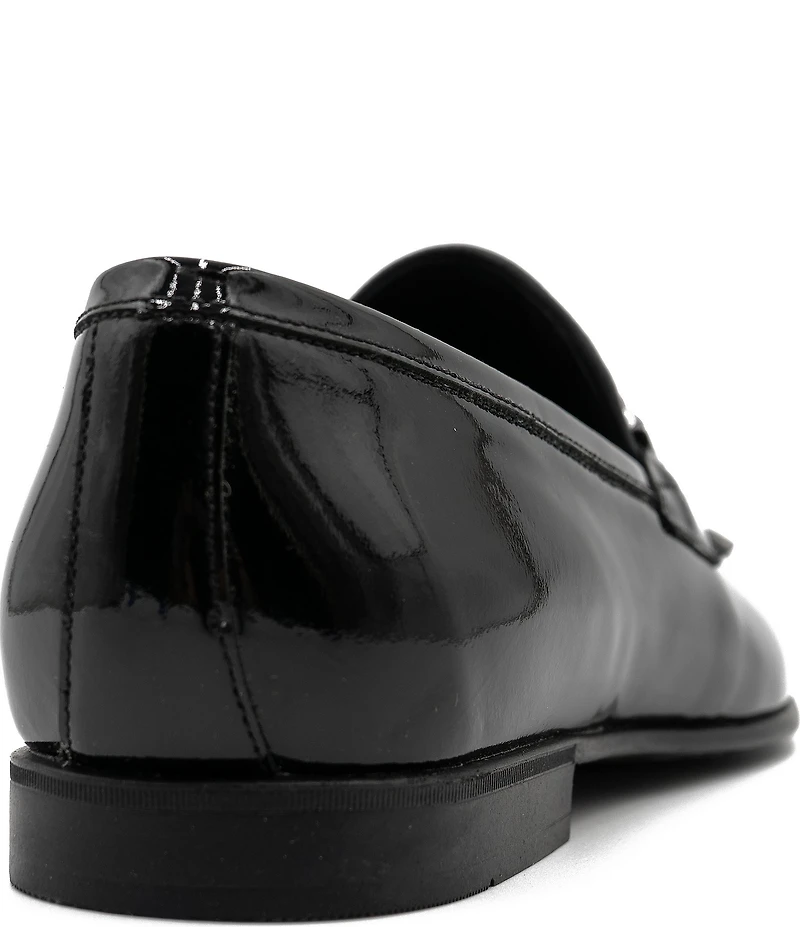 Section X Men's Saint Patent Leather Chain Hardware Dress Venetian Loafers