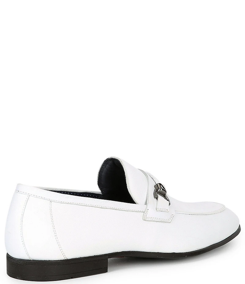 Section X Men's Saint Leather Braid Bit Buckle Dress Venetian Loafers