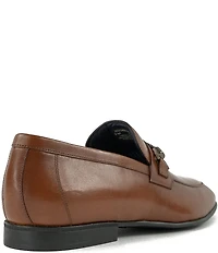 Section X Men's Saint Leather Braid Bit Buckle Dress Venetian Loafers