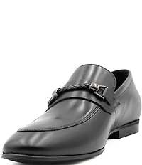 Section X Men's Saint Leather Braided Bit Venetian Dress Loafers