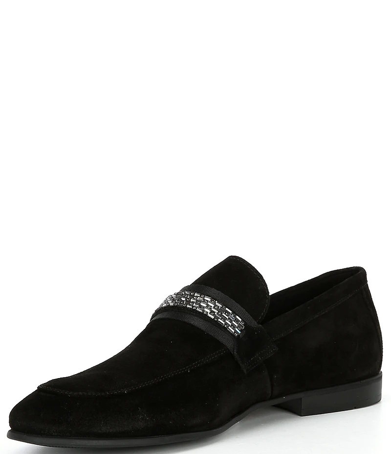 Section X Men's Saint Strap Venetian Suede Dress Shoes