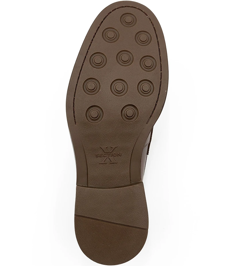 Section X Men's Travis Dress Penny Leather Loafers