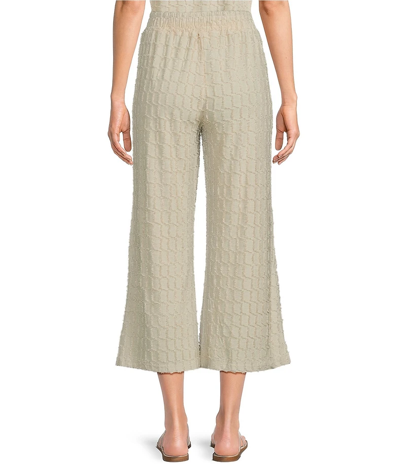 See and Be Seen Coordinating Diamond Textured Glitter Wide Leg Crop Pants