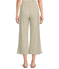 See and Be Seen Coordinating Diamond Textured Glitter Wide Leg Crop Pants