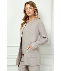 See and Be Seen Coordinating Knit Open Front Cardigan