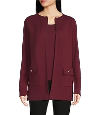 See and Be Seen Coordinating Knit Open Front Cardigan