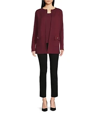 See and Be Seen Coordinating Knit Open Front Cardigan