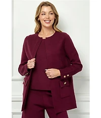 See and Be Seen Coordinating Knit Open Front Cardigan