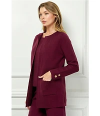 See and Be Seen Coordinating Knit Open Front Cardigan