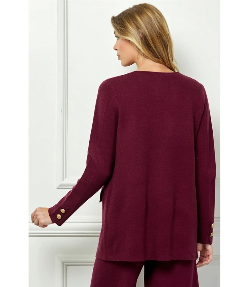 See and Be Seen Coordinating Knit Open Front Cardigan