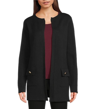See and Be Seen Coordinating Knit Open Front Cardigan