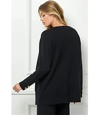See and Be Seen Coordinating Knit Open Front Cardigan