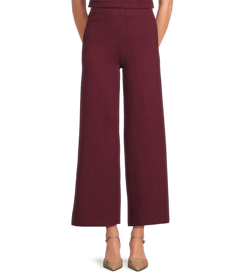 See And Be Seen Coordinating Knit Pull On Wide Leg Pants