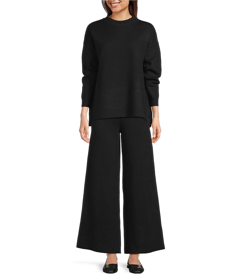 See And Be Seen Coordinating Knit Pull On Wide Leg Pants