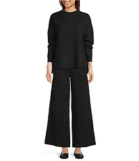 See And Be Seen Coordinating Knit Pull On Wide Leg Pants