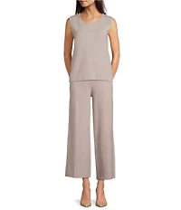 See And Be Seen Coordinating Knit Pull On Wide Leg Pants