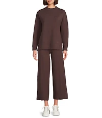See And Be Seen Coordinating Knit Pull On Wide Leg Pants