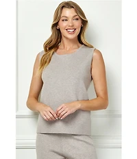 See And Be Seen Coordinating Knit Round Neck Tank