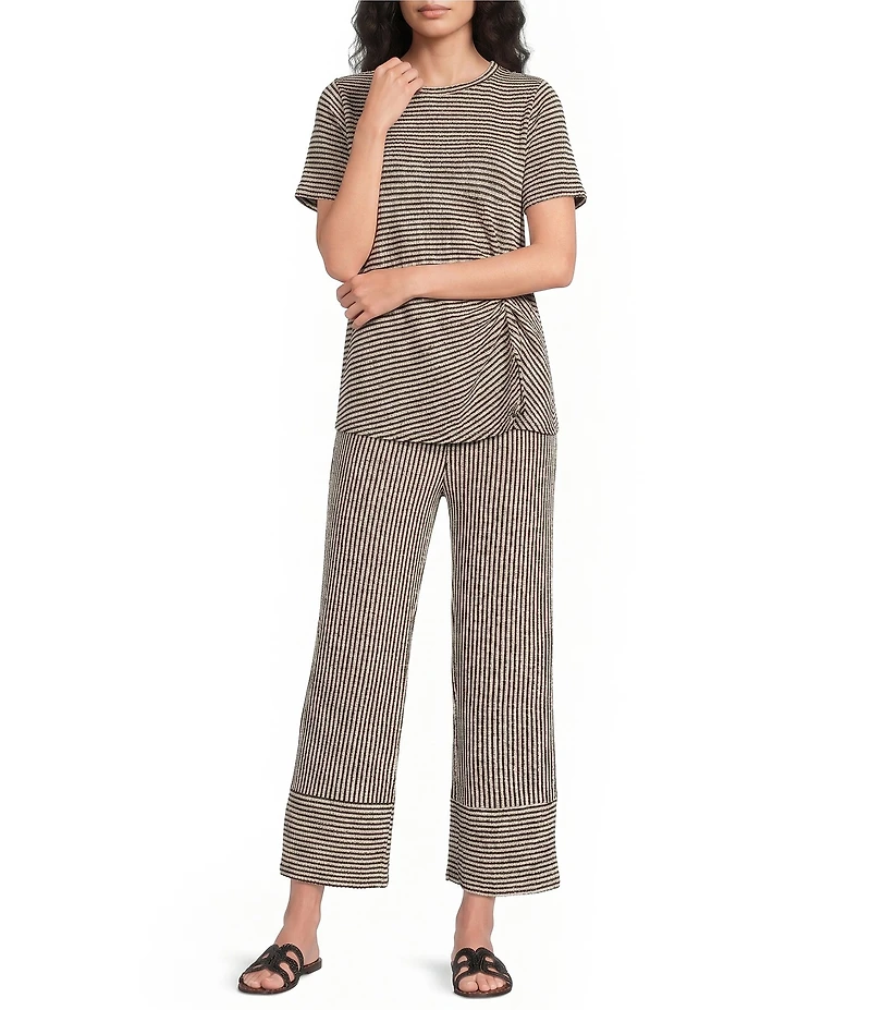 See and Be Seen Coordinating Knit Stripe Pull-On Wide Leg Pants