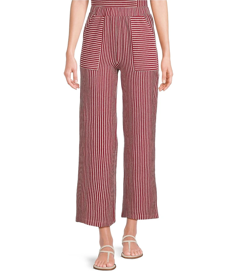 See And Be Seen Coordinating Mixed Stripe Straight Leg Pants