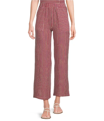 See And Be Seen Coordinating Mixed Stripe Straight Leg Pants