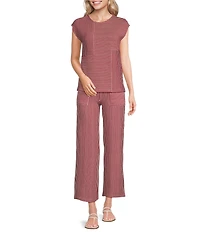 See And Be Seen Coordinating Mixed Stripe Straight Leg Pants