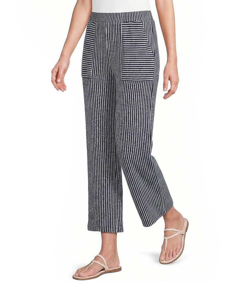 See And Be Seen Coordinating Mixed Stripe Straight Leg Pants