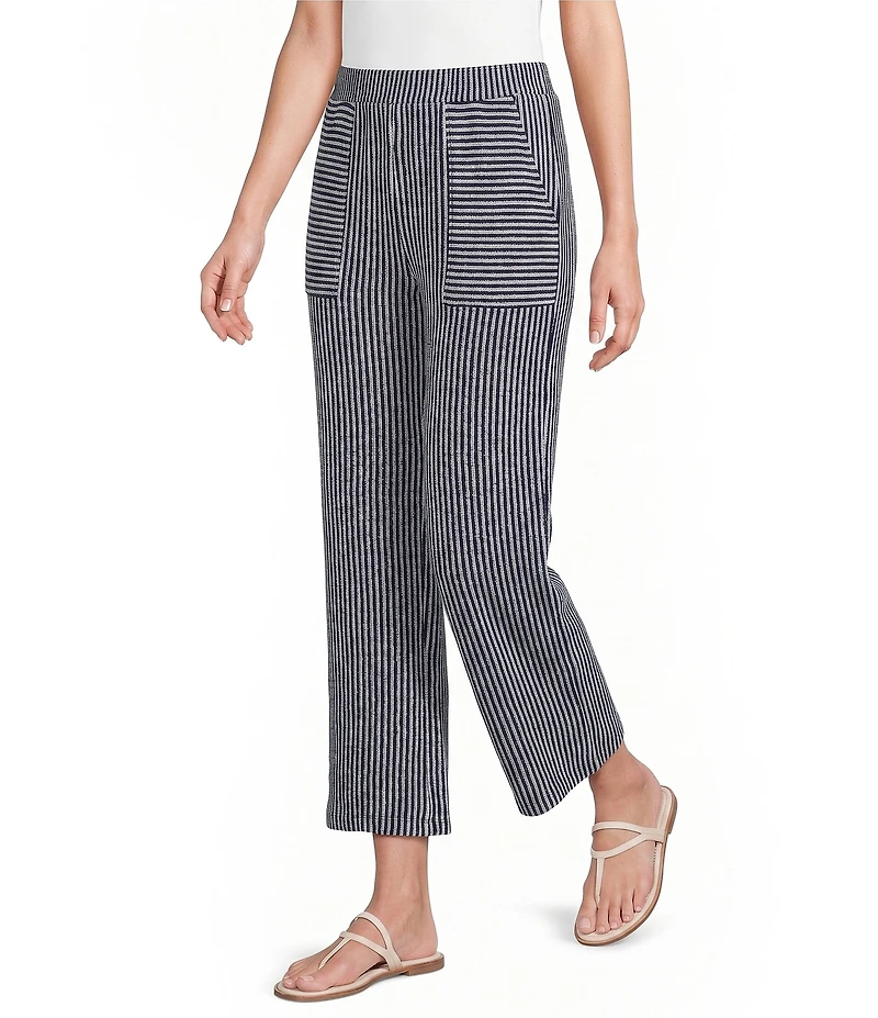 See And Be Seen Coordinating Mixed Stripe Straight Leg Pants