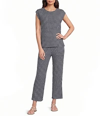 See And Be Seen Coordinating Mixed Stripe Straight Leg Pants