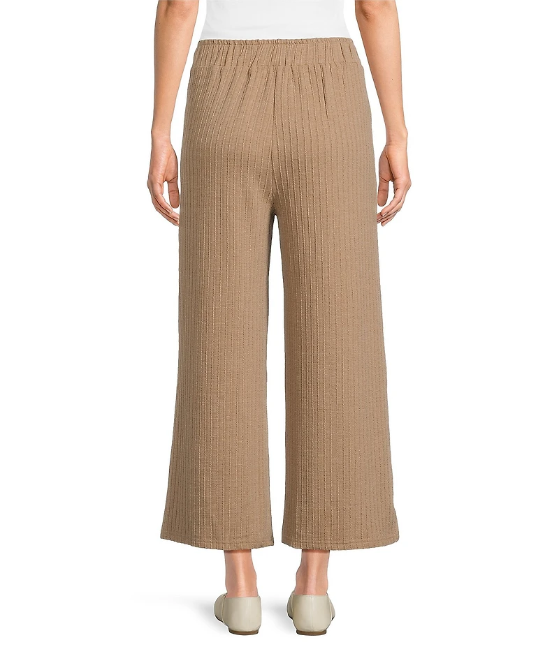See and Be Seen Coordinating Textured Wide Leg Crop Pull On Pants